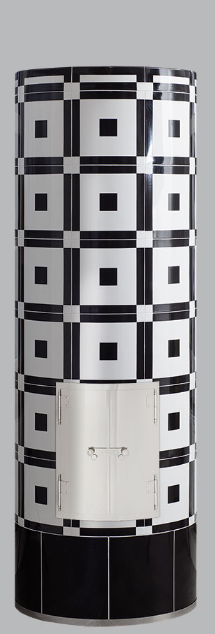 Kachelofen Krona® 28 Krona Kachelofen im klassischen Bauhaus Stil